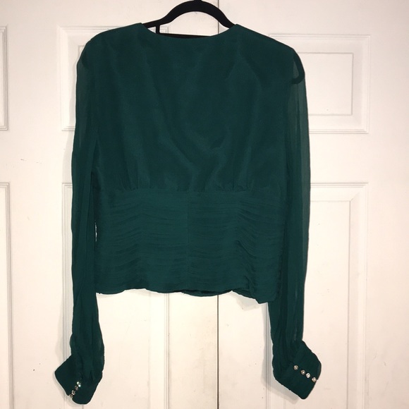 NWT Donna Ricco Draped Silk Top - Picture 7 of 11